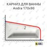 Карниз для ванны Alpen Andra 170х90 (Усиленный 25 мм) MrKARNIZ фото 1