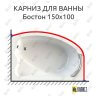 Карниз для ванны Radomir Бостон 150х100 (Усиленный 25 мм) MrKARNIZ фото 1
