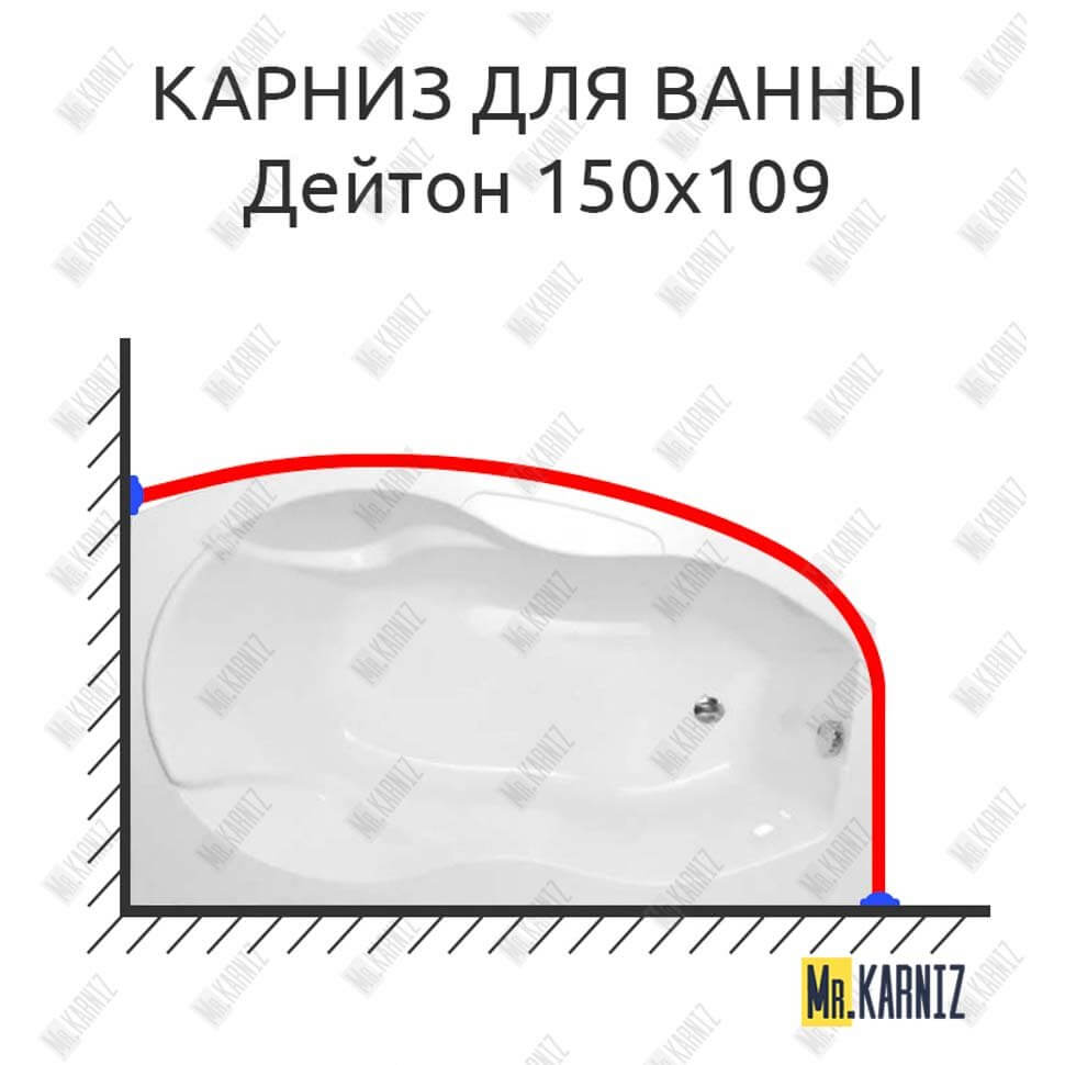 Карниз для ванны Radomir Дейтон 150х109 (Усиленный 25 мм) MrKARNIZ