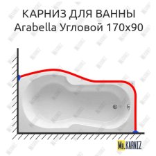 Карниз для ванны Kolpa-san Arabella Угловой 170х90 Усиленный 20 мм MrKARNIZ