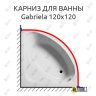 Карниз для ванны Riho Gabriela 120х120 (Усиленный 25 мм) MrKARNIZ фото 1