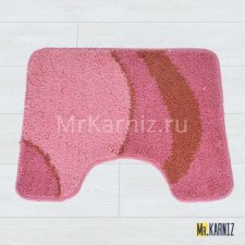 Коврик для туалета Волна розовый