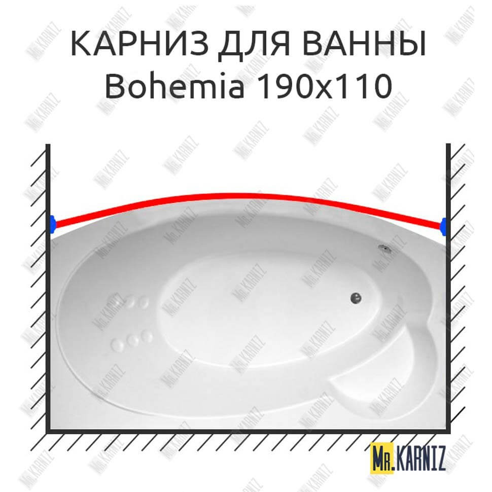 Карниз для ванны GNT BOHEMIA Передний борт 190х110 (Усиленный 25 мм) MrKARNIZ