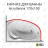 Карниз для ванны 1 MarKa Acrylianna 170х100 (Усиленный 25 мм) MrKARNIZ фото 1