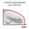 Карниз для ванны GNT NICE 160х105 (Усиленный 25 мм) MrKARNIZ фото 1