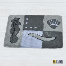 Коврик в ванную Морской серый