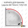 Карниз для ванны Akrilan Laguna del Tesoro 120х120 Усиленный 20 мм MrKARNIZ фото 1