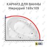 Карниз для ванны Osm Меркурий 169х109 Усиленный 20 мм MrKARNIZ фото 1