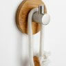 Настенные крючки для ванной и кухни для полотенец дерево хром 4 шт фото 3