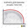 Карниз для ванны Kolpa-San Amadis 160х100 (Усиленный 25 мм) MrKARNIZ фото 1