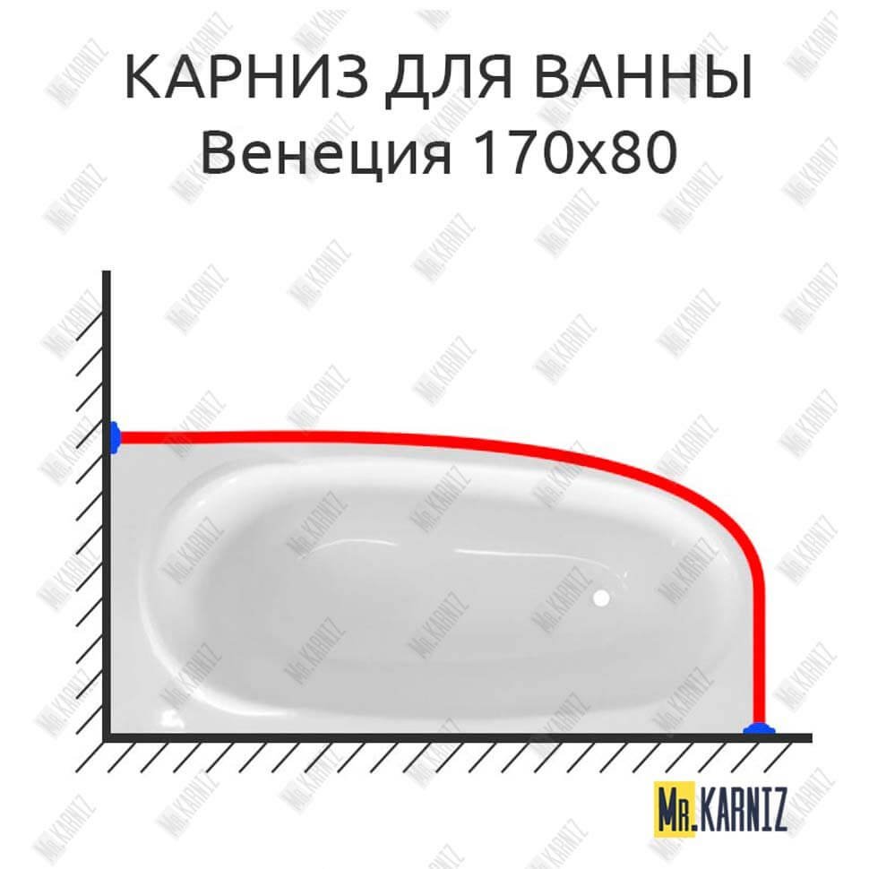 Карниз для ванны Эстет Венеция 170х80 Усиленный 20 мм MrKARNIZ
