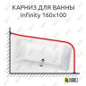 Карниз для ванны Besco Infinity 160х100 (Усиленный 25 мм) MrKARNIZ фото 1