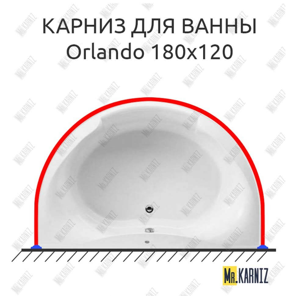 Карниз для ванны Kolpa-San Orlando 180х120 (Усиленный 25 мм) MrKARNIZ
