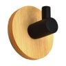 Настенные крючки для ванной и кухни для полотенец дерево черные 1 шт фото 1