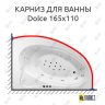 Карниз для ванны Polla Dolce 165х110 (Усиленный 25 мм) MrKARNIZ фото 1