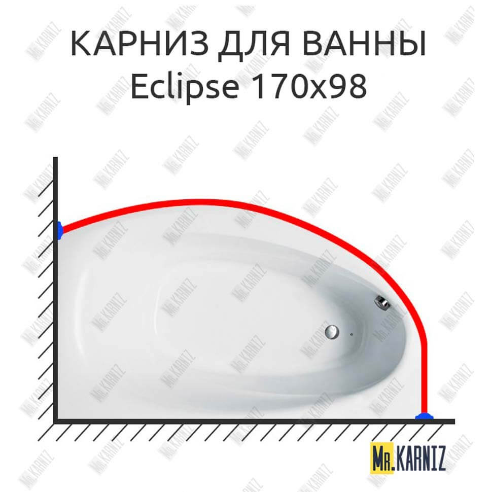 Карниз для ванны Balteco Eclipse 170х98 (Усиленный 25 мм) MrKARNIZ
